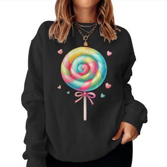 Lollipop Rainbow Candy For Kid Girl Sweet Women Sweatshirt - Thegiftio UK