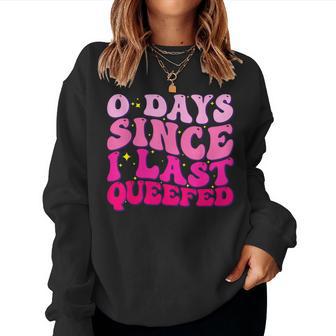 Love Queefing Queef Joke Groovy Queefed Embarrassing Women Sweatshirt - Thegiftio UK