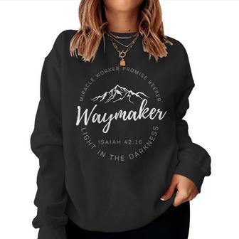 Way Maker Waymaker Miracle Worker Promise Keeper Christian Women Sweatshirt - Thegiftio UK