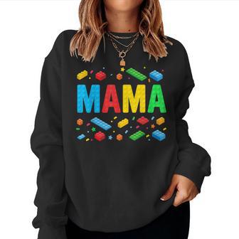 Mama Master Builder Building Bricks Blocks Women Sweatshirt - Thegiftio UK