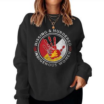 Mmiw Missing & Murdered Indigenous Red Hand Women Sweatshirt - Thegiftio UK