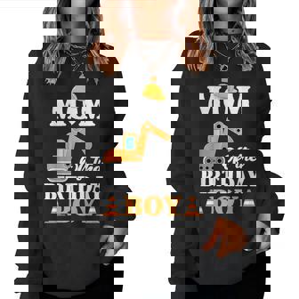 Mom Of The Birthday Boy Construction Boy's Birthday Party Women Sweatshirt | Seseable UK