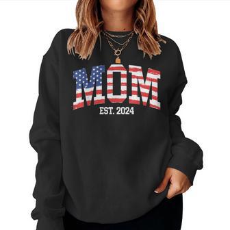 Mom Dad Us Flag 4Th Of July Wedding Couples Matching Women Sweatshirt - Thegiftio UK