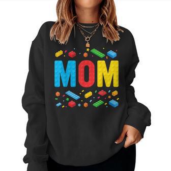 Mom Master Builder Building Bricks Blocks Family Women Sweatshirt - Thegiftio UK