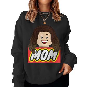 Mom Master Builder Building Bricks Blocks Matching Family Women Sweatshirt - Thegiftio UK