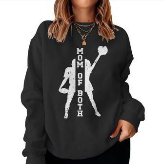 Mom Of Both Proud Football And Cheer Mom Women Sweatshirt - Thegiftio UK