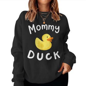 Mommy Duck Birthday Rubber Duck Lover Family Matching Women Women Sweatshirt - Thegiftio UK