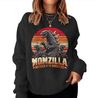 Momzilla Mother Of Monsters Retro Vintage Fanny Women Sweatshirt - Thegiftio UK