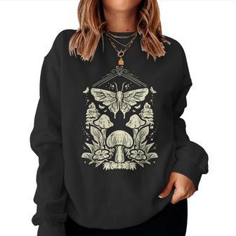 Moth Mushrooms Fairycore Fairy Grunge Nature Girls Kid Women Sweatshirt - Thegiftio UK