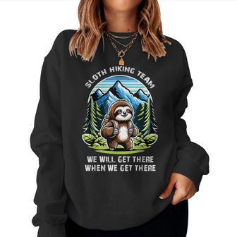 Mountain Sloth Hiking Team For Hiking Women Sweatshirt - Thegiftio UK