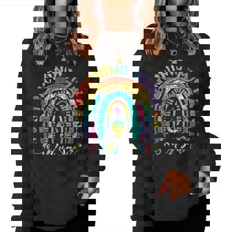 Musical Teacher Teaching Music Is My Jam Rainbow Tie Dye Women Sweatshirt | Seseable UK