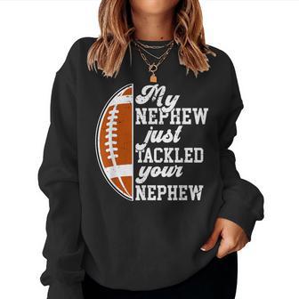My Nephew Football Aunt Of A Football Player Auntie Women Sweatshirt - Thegiftio UK