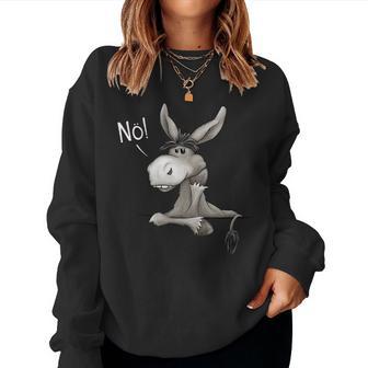 Nö Grummeliger Donkey Casual Stures Störrische Maultier Sweatshirt Frauen - Geschenkecke