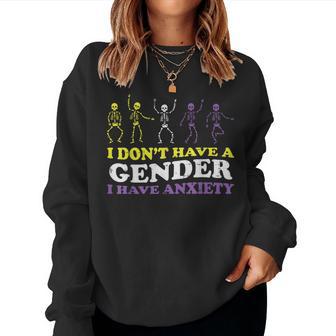 Nonbinary I Dont Have Gender Enby Pride Flag Lgbtq Women Women Sweatshirt - Thegiftio UK