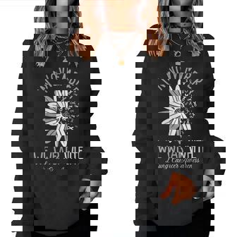 In November We Wear White Lung Cancer Awareness Flower Women Sweatshirt - Thegiftio UK