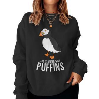 Nur Ein Mädchen Das Puffin Liebt Puffin Parrot Sweatshirt Frauen - Geschenkecke