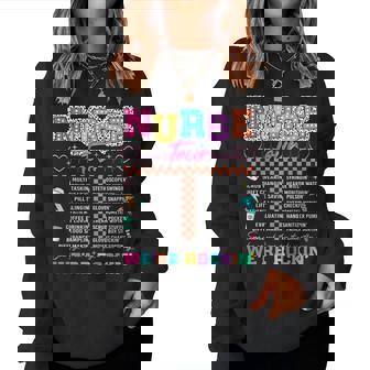 Nurse Tour We're Rockin' Cool Nurse Club Rn Lpn Medical Women Sweatshirt - Seseable