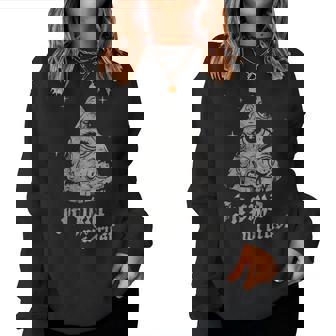 Occulte In Pizza We Crust Illuminanti Nwo Satan Tarot Satan Sweat-shirt pour femme - Cadeauxyz
