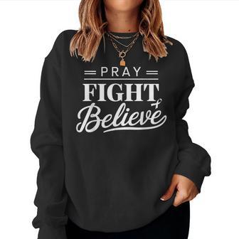 October Pink Ribbon Breast Cancer Awareness Women Sweatshirt - Thegiftio UK