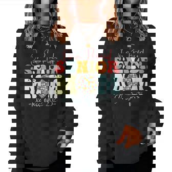 One Proud Senior Mom Class Of 2025 Graduation Groovy Print Women Sweatshirt | Seseable UK