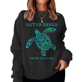 Outer Banks North Carolina Sea Turtle Souvenir Women Sweatshirt - Thegiftio UK