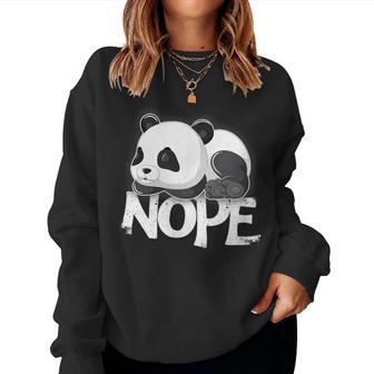 Panda For Girls And Boy Nope Lazy Panda Sleeping Women Sweatshirt - Thegiftio UK