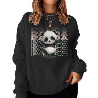 Panda Motif Ultra Realistic Panda Sweatshirt Frauen - Geschenkecke