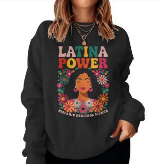 Hispanic Heritage Month Latina Power Flowers Women Sweatshirt - Thegiftio UK