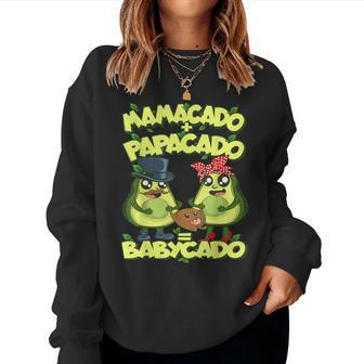 Papacado Mamacado Babycado Family Avocado Sweatshirt Frauen - Seseable