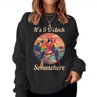 Parrot Drunk Margarita Cocktail Tequila Alcoholic Drinks Women Sweatshirt - Thegiftio UK