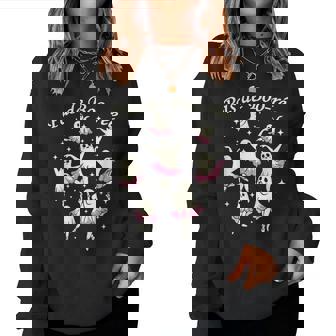 Pas De Boo-Rée Ghost Ballet Dancer Halloween Dance Teacher Women Sweatshirt - Seseable