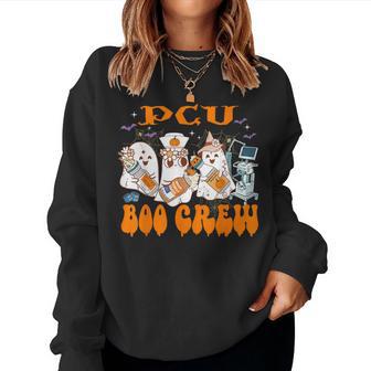 Pcu Nurse Halloween Anesthetist Boo Crew Squad Women Sweatshirt - Thegiftio UK