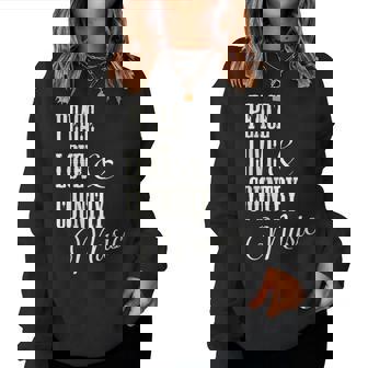 Peace Love And Country Music Concert Product Women Sweatshirt - Monsterry