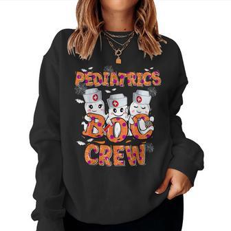 Pediatric Nurse Halloween Pediatric Boo Crew Women Sweatshirt - Thegiftio UK