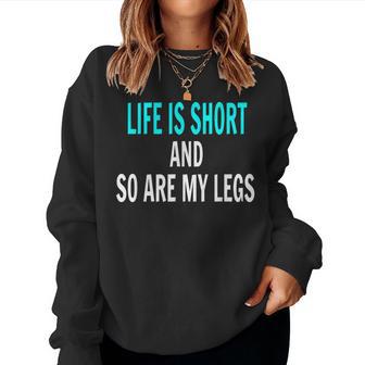 Short People Jokes Gag For Girls Sarcastic Women Sweatshirt - Thegiftio UK