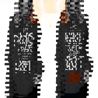 Piano Musical Teacher Instrument Pianist Women Sweatshirt - Monsterry