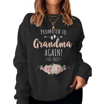 Promoted To Grandma Again 2025 Women Sweatshirt - Thegiftio UK