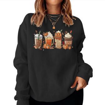 Pumpkin Spice Latte Fall Coffee Pumpkin SpiceThanksgiving Women Sweatshirt - Thegiftio UK