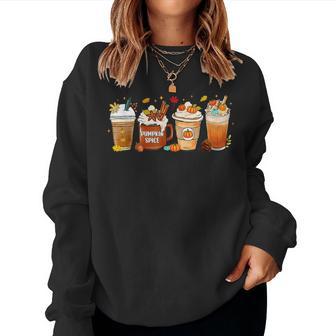 Pumpkin Spice Latte Fall Coffee Pumpkin SpiceThanksgiving Women Sweatshirt - Thegiftio UK