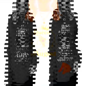 A Queen Was Born In August Birthday For Afro Girls Women Sweatshirt - Thegiftio UK