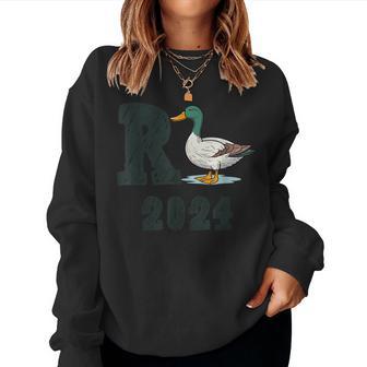 R Ente 2024 Rente 2024 Duck Retirement Sweatshirt Frauen - Geschenkecke