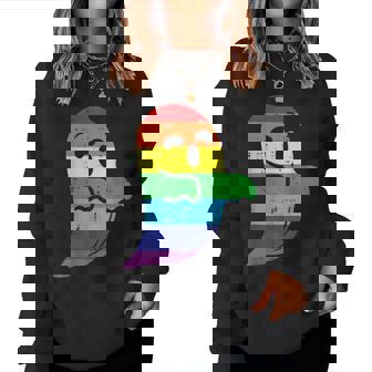 Rainbow Ghost Lgbt Gay Pride Lesbian Halloween Costume Women Sweatshirt - Thegiftio UK