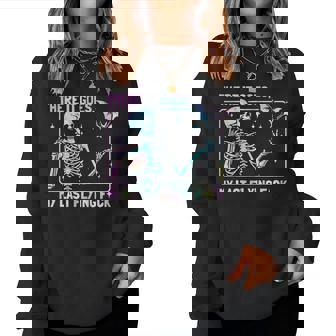 There It Goes My Last Flying F-Ck Tie Dye Skeleton Sarcastic Women Sweatshirt | Seseable UK