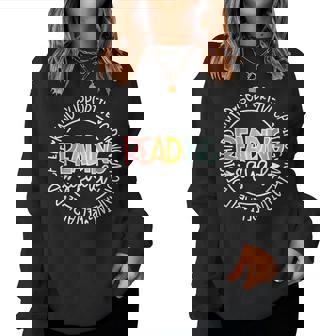 Reading Squad Teacher Reader Librarian Interventionist Team Women Sweatshirt - Thegiftio