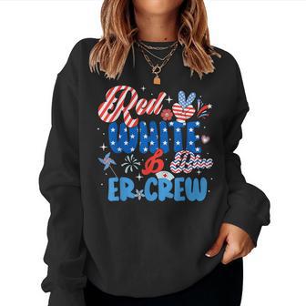 Red White Blue Er Ed Nurse Crew July 4Th Patriotic Women Women Sweatshirt - Thegiftio UK