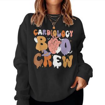 Retro Cardiology Boo Crew Cvicu Cardiac Nurse Halloween Women Sweatshirt - Thegiftio UK