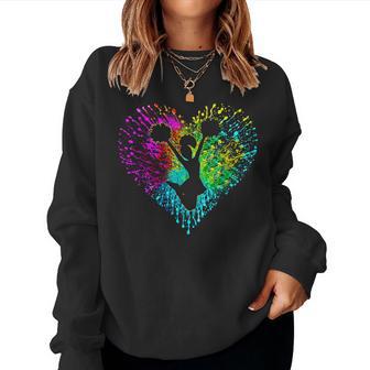 Retro Cheer Cheerleader Heart Tie Dye Girls Ns And Women Women Sweatshirt - Thegiftio UK