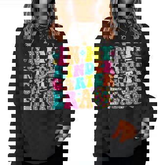 Retro Groovy In My Kindergarten Era Back To School Teacher Women Sweatshirt - Seseable