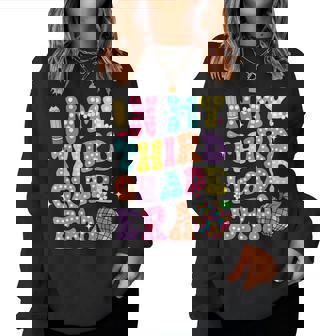 Retro Groovy In My Third Grade Era First Day Back To School Women Sweatshirt | Mazezy