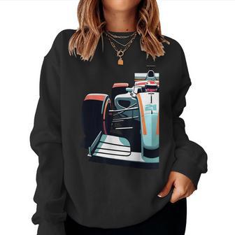 Retro Vintage Formula Racing Fan Race Car Lovers Women Women Sweatshirt - Thegiftio UK